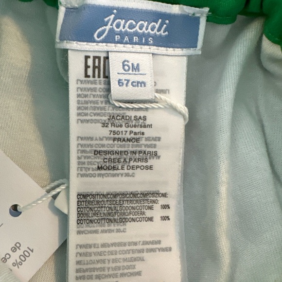 Jacadi girls 6 Months Green Short - Picture 4 of 4